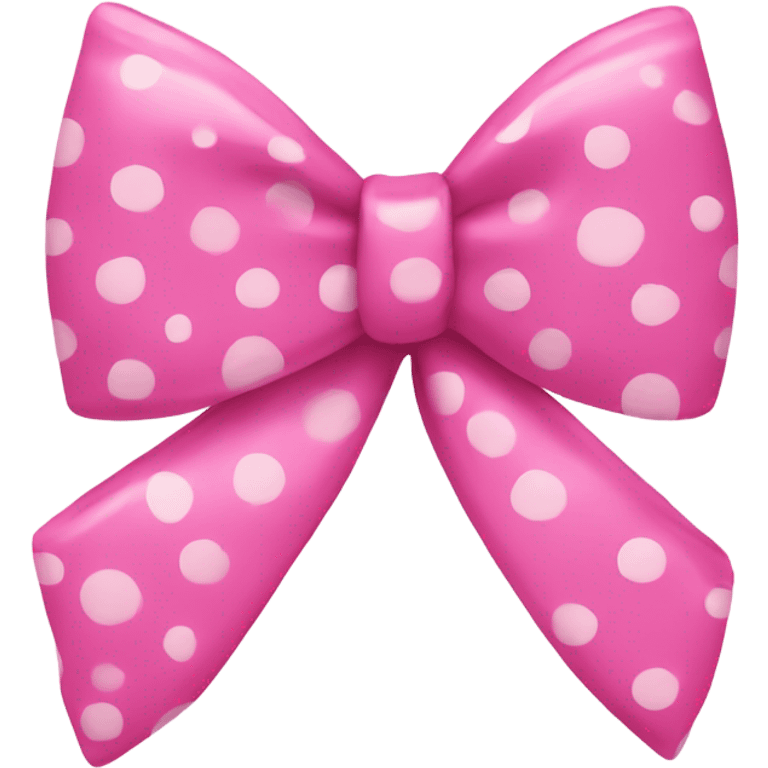 pink bow with spots emoji