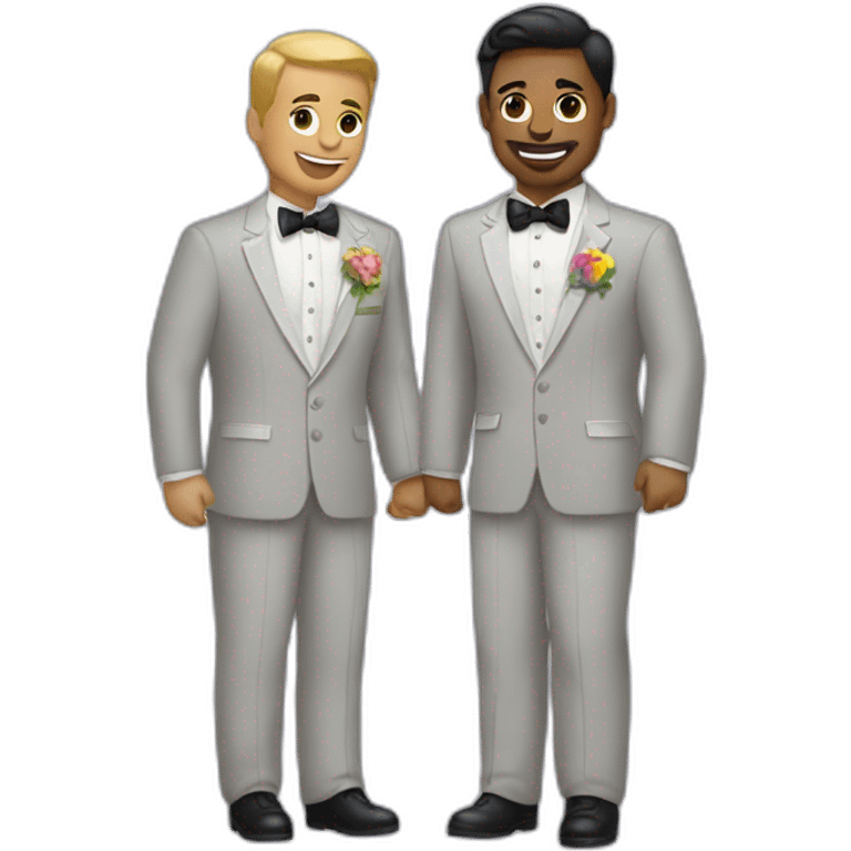 gay grooms venezuelan and american emoji