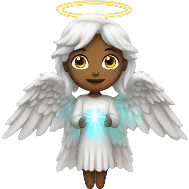 Holographic angel emoji