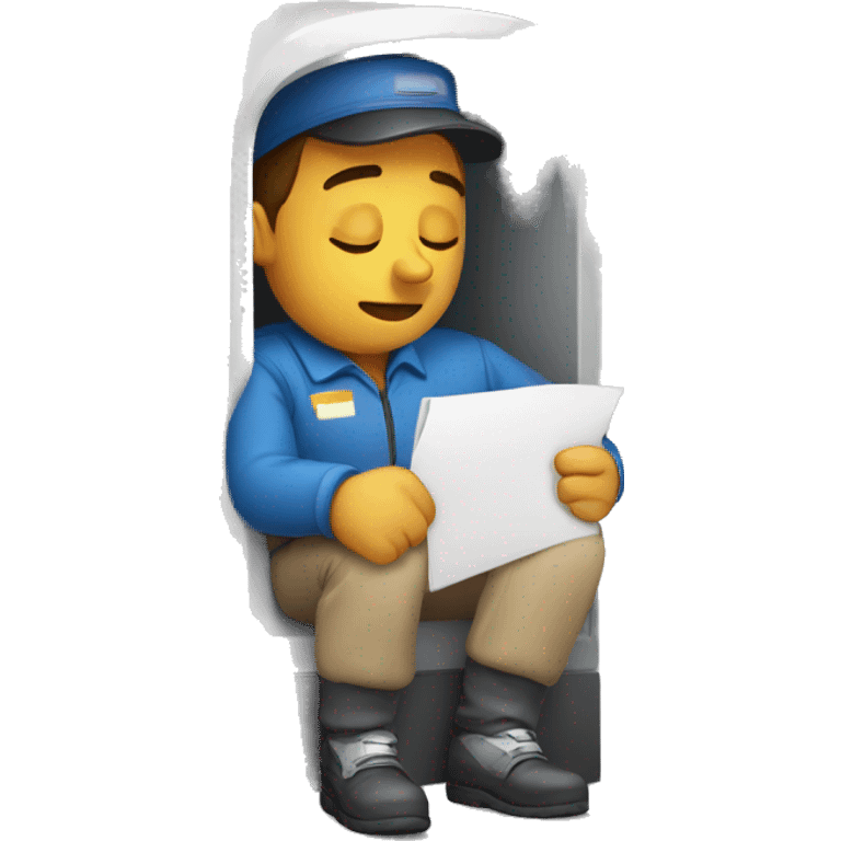 Mail man sleeping emoji