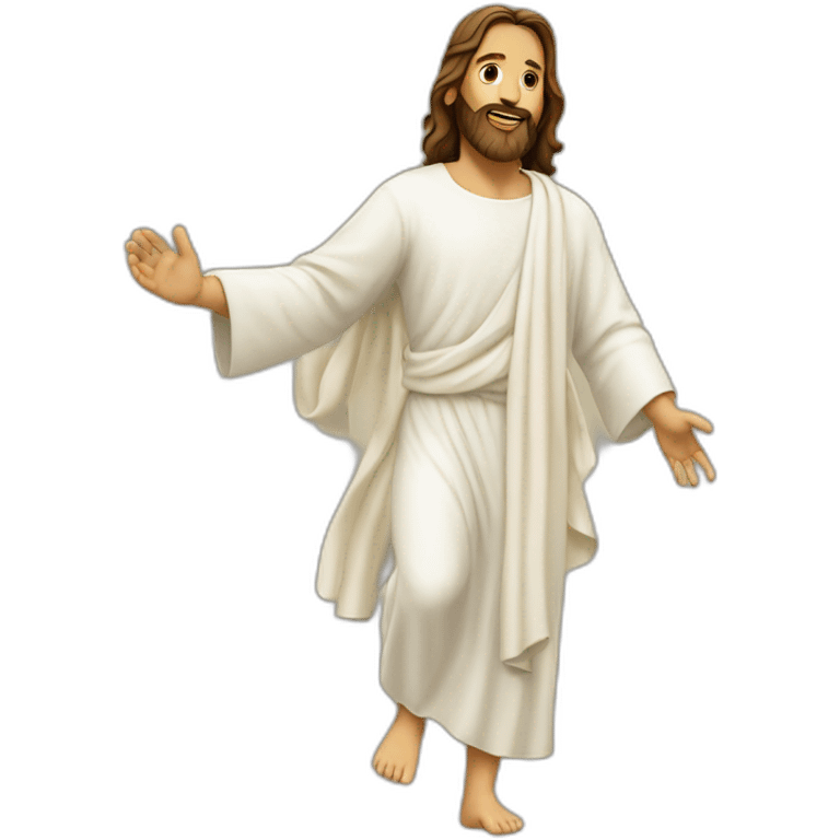 jesus qui fait un foot avec dieu emoji