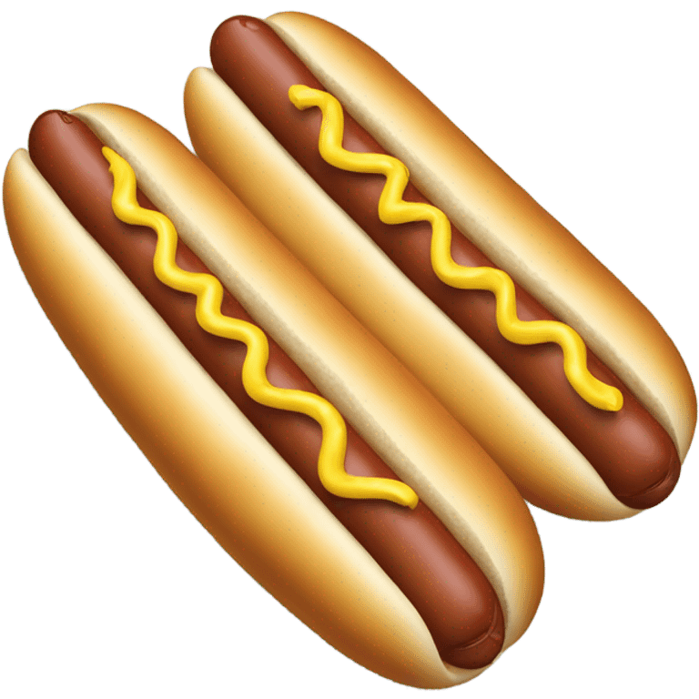 Two hotdogs in the same bun emoji