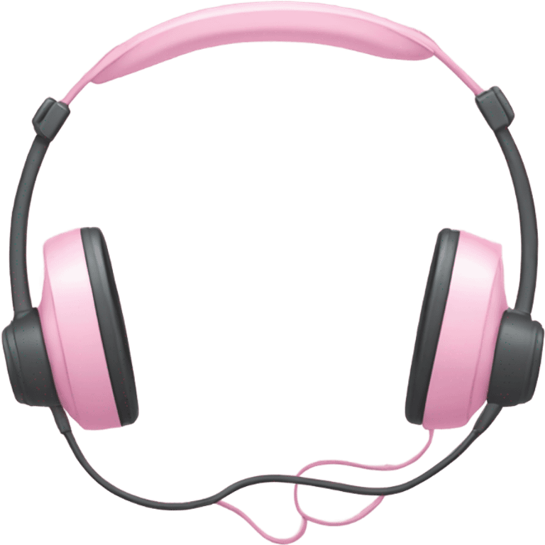 Two light pink bows were tied on either side of the headset emoji