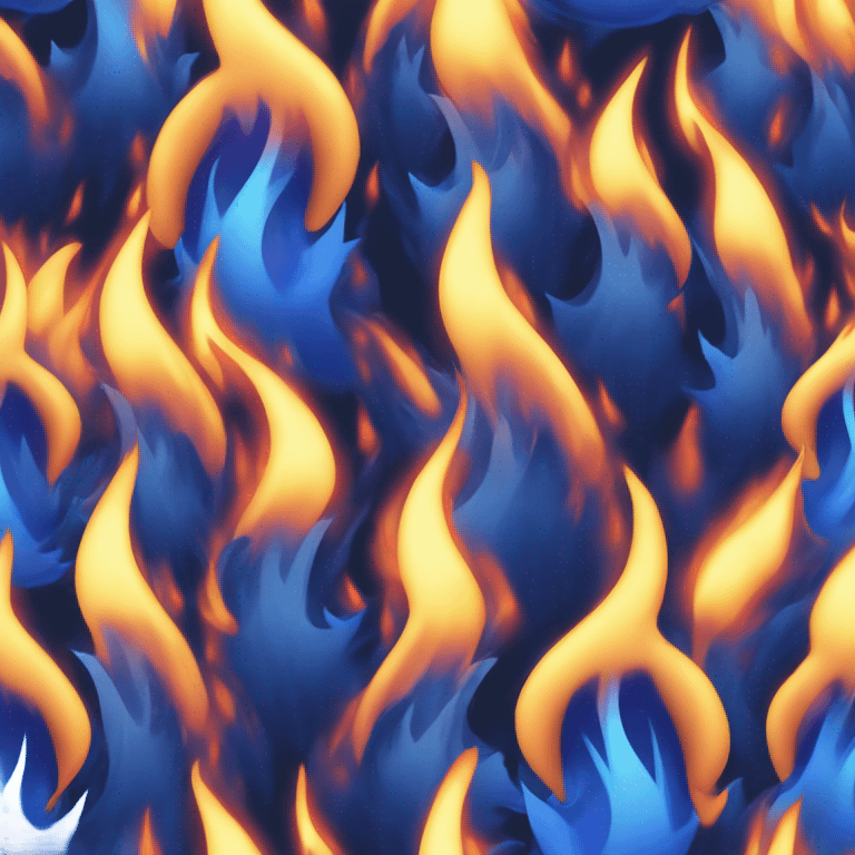 Blue fire emoji