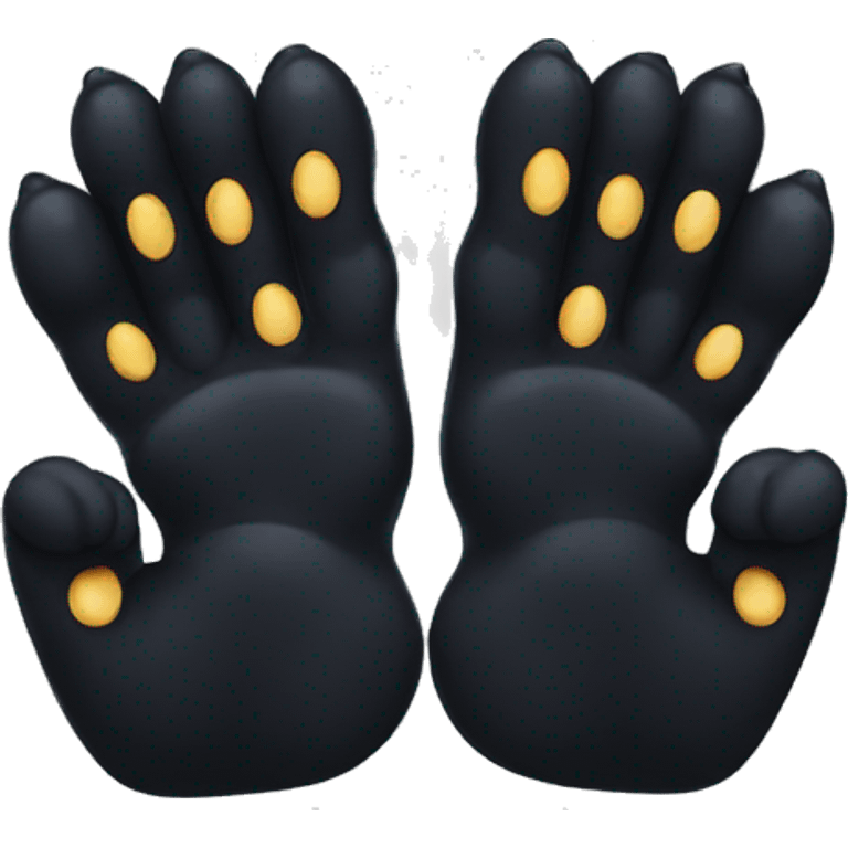 A black panther holding the number 0 in its paws emoji