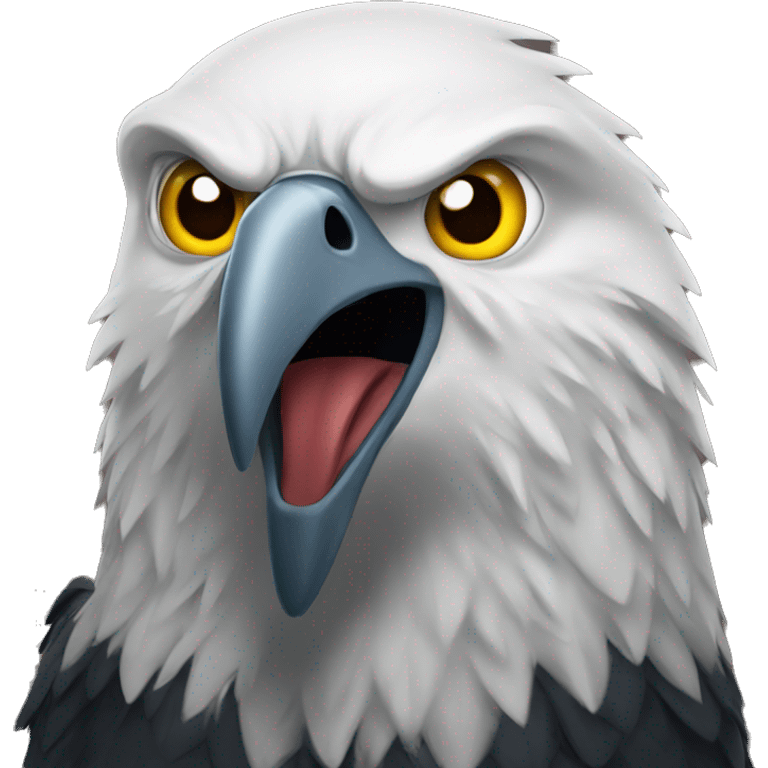 Scary eagle emoji