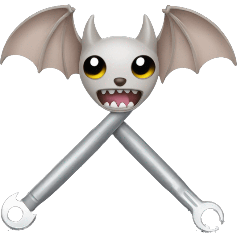 bat holding wrench emoji