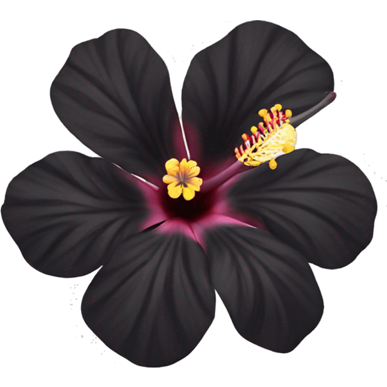 Black hibiscus  emoji