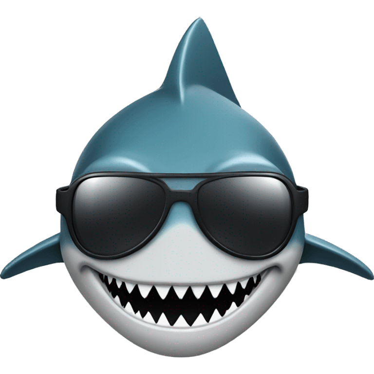 shark with ski glasses emoji