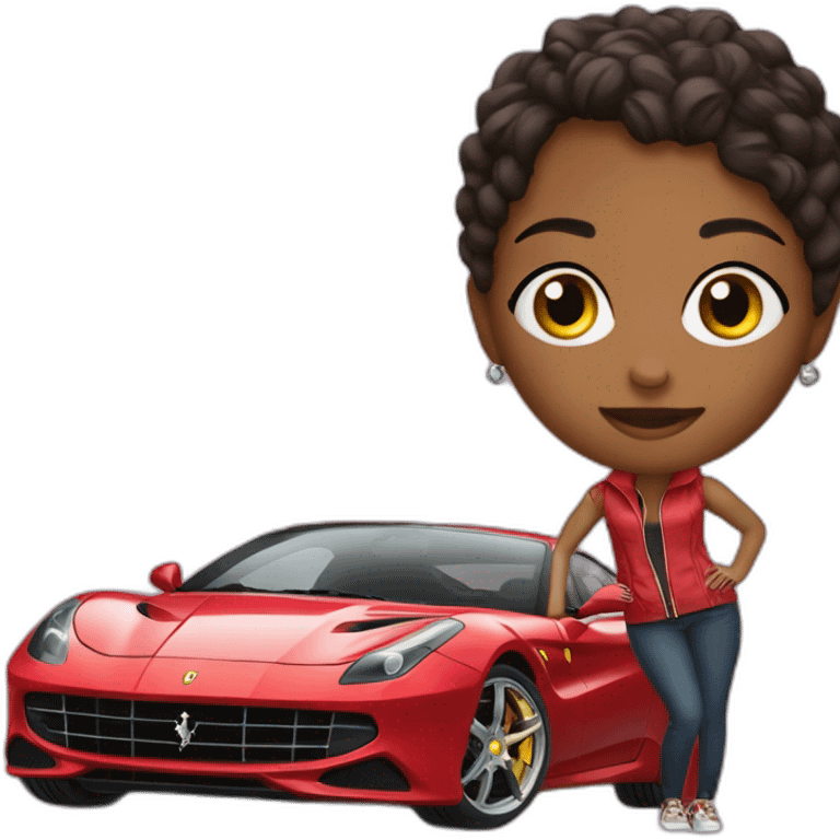 The word karis with a ferarri car emoji