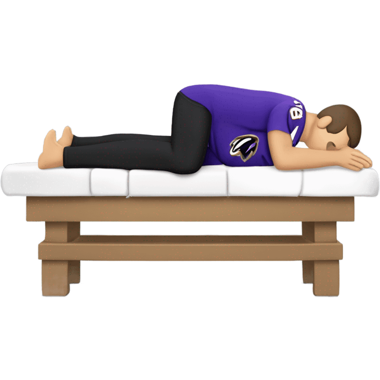 Baltimore Ravens Justin Tucker getting massage emoji