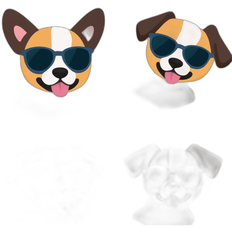 Achiko dog with sunglasses  emoji