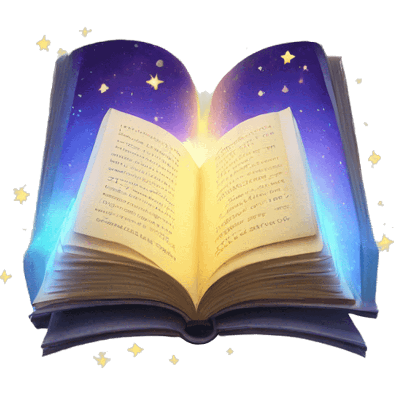 a magical book with a shine emoji