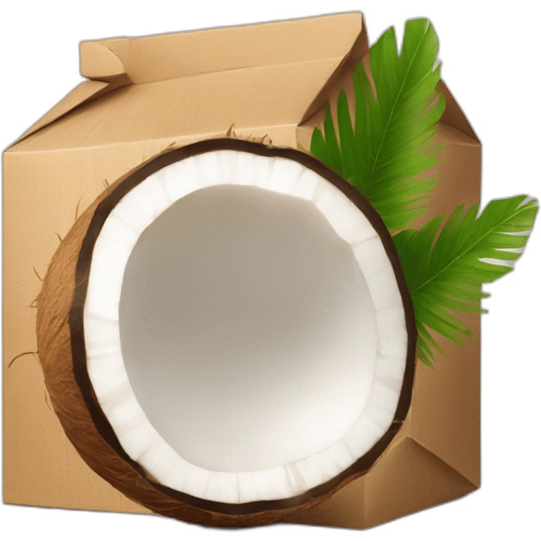 coconut water in cardboard package emoji