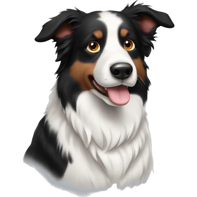   White and black border collie with brown eyes? emoji