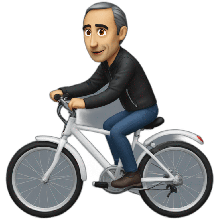 Eric Zemmour riding a bike emoji