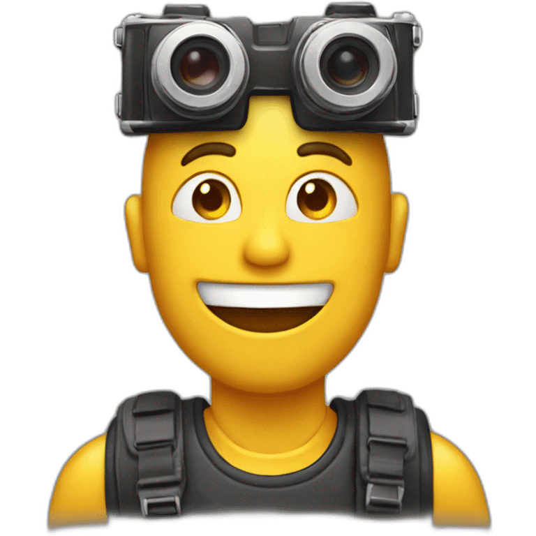 A Man With A Camera On His Head, Laughing emoji