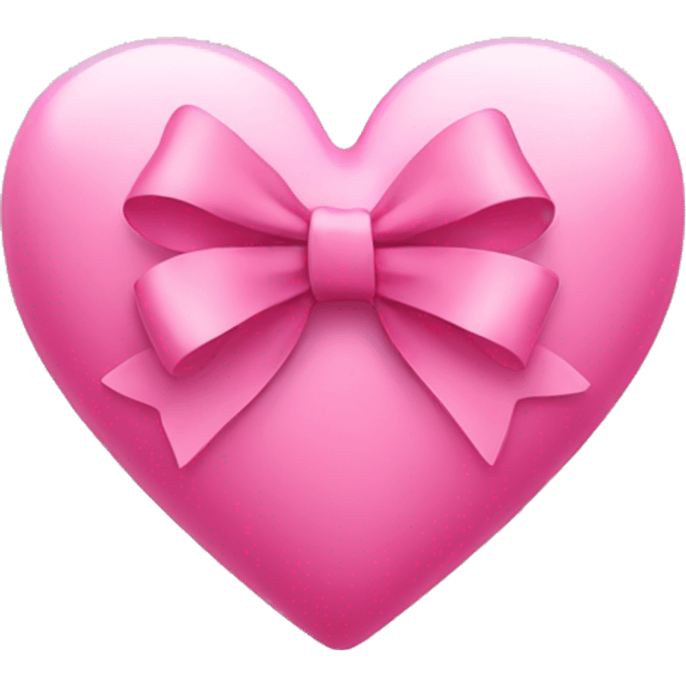 Pink heart with a bow emoji