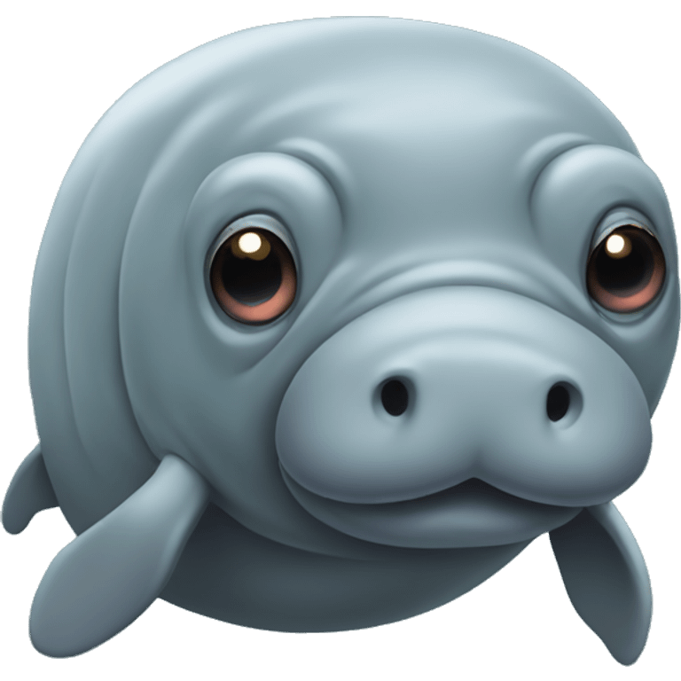 Manatee with crazy eyes emoji