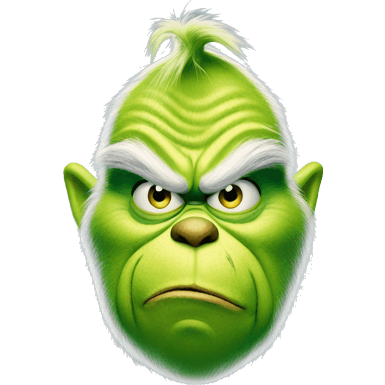 The Grinch frowning emoji