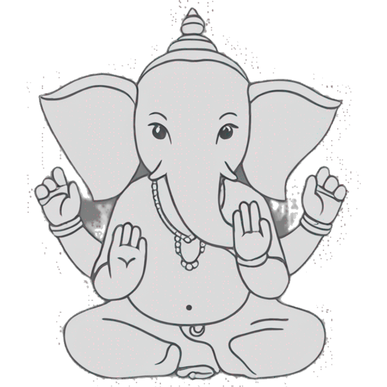 Ganesh outline emoji