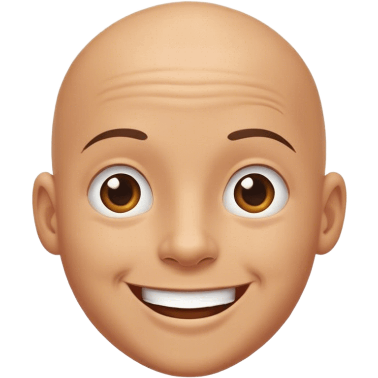 happy bald boy portrait emoji