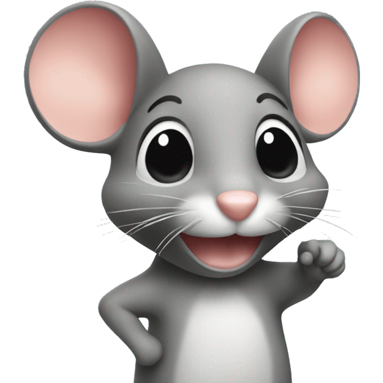 Mouse celebrating code working emoji