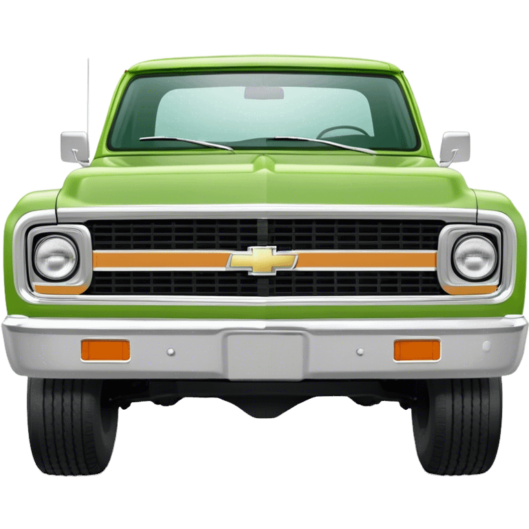 Light green with white middle stripe 1972 Chevrolet K10 truck emoji