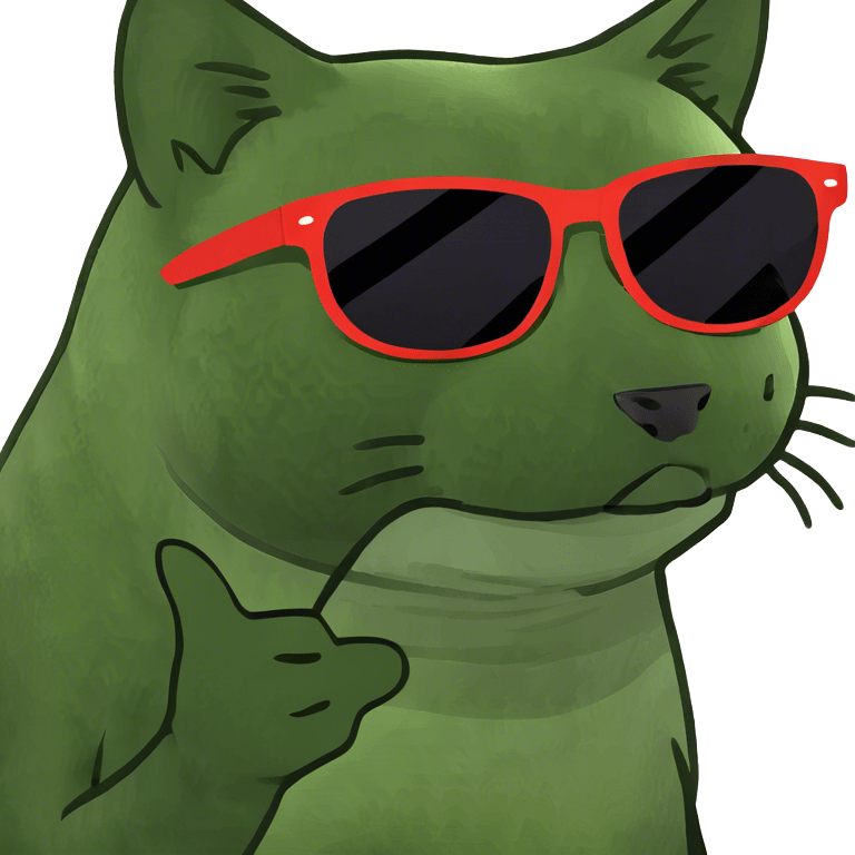 Cat with sunglasses emoji