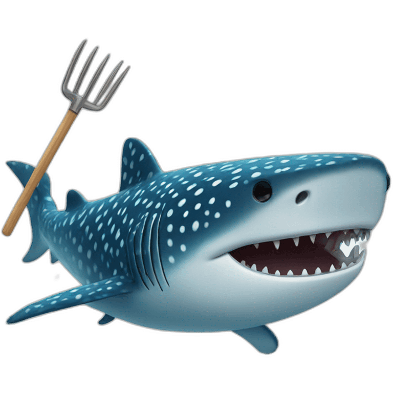 whale shark with a pitchfork emoji