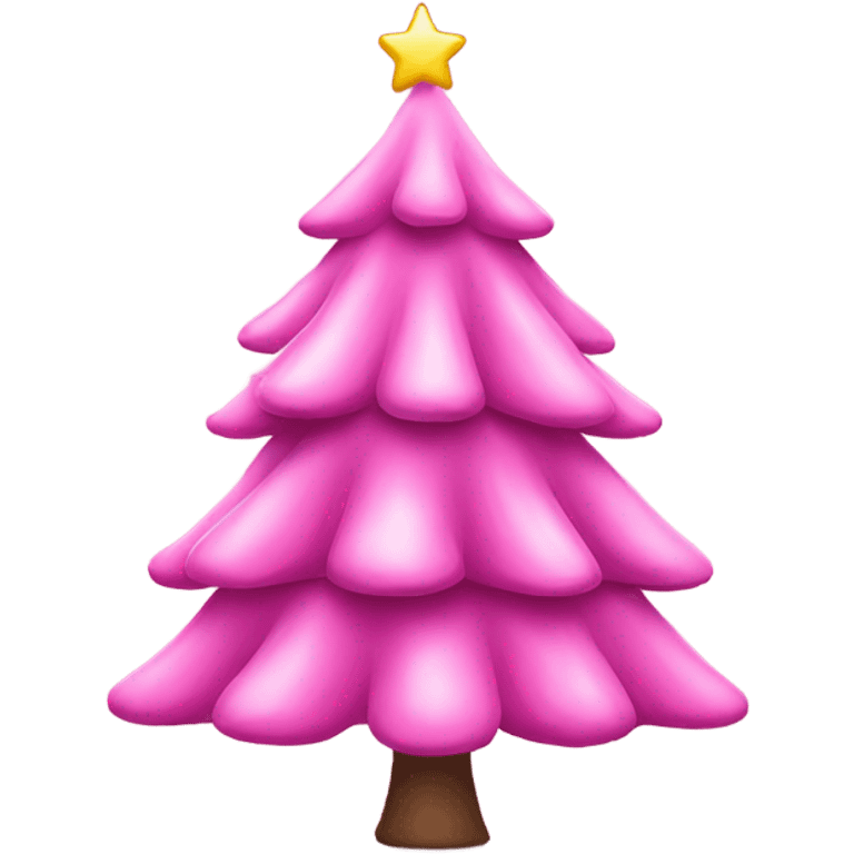 Pink Christmas tree  emoji