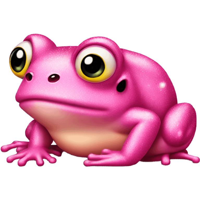 Pink frog with glitter  emoji