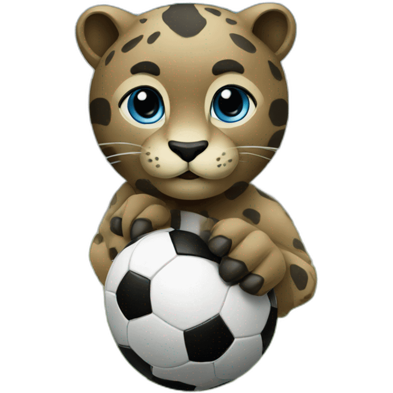 Panter (animal) play soccer emoji