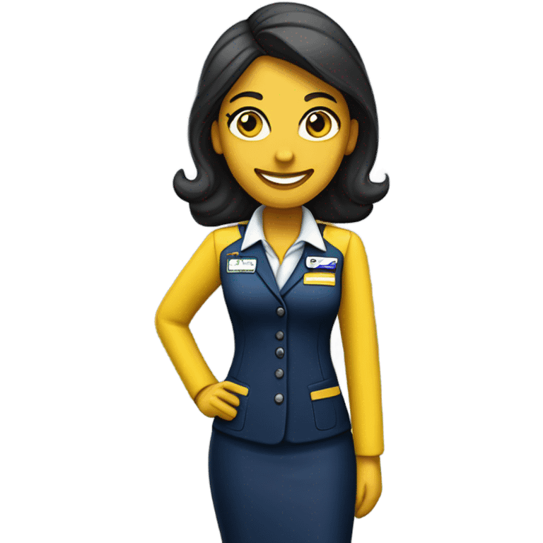 Spirit airlines female flight attendant  emoji