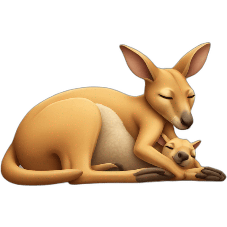 Kangaroo sleeping emoji