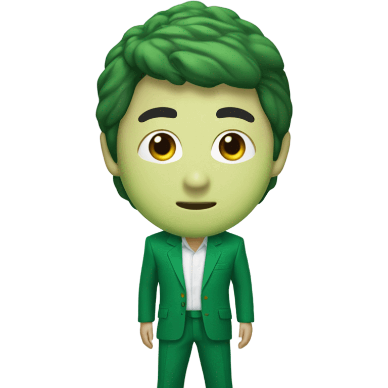 Jang Joon Woo with green squid game suit emoji