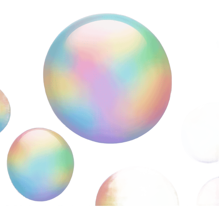 Soapy rainbow pastel bubbles emoji