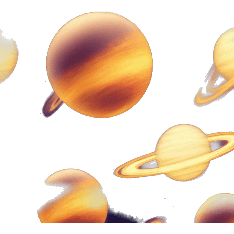 Vintage Planet comet streak motion blur emoji