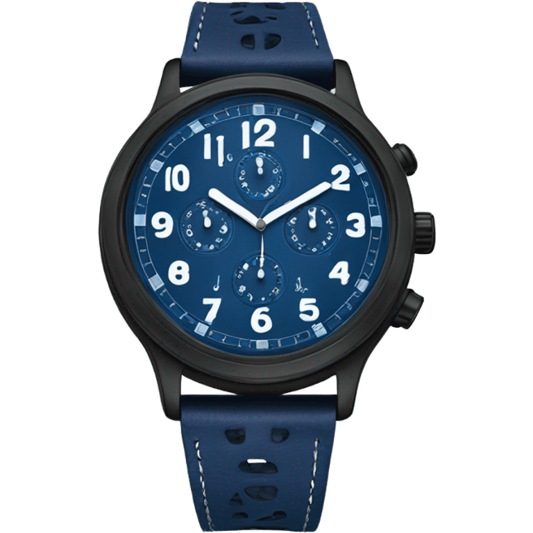 dark blue 
realistic wrist watch emoji