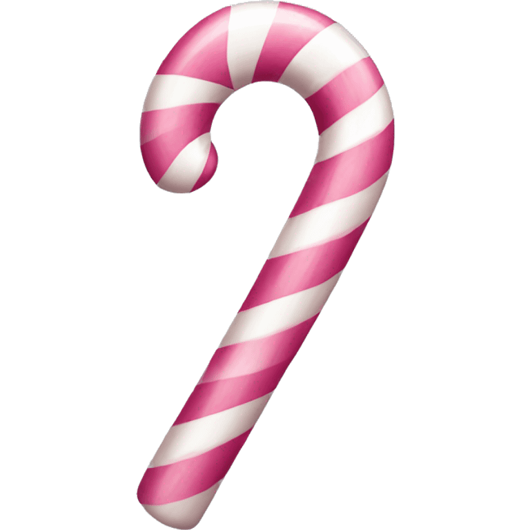 Pink and white candy cane emoji