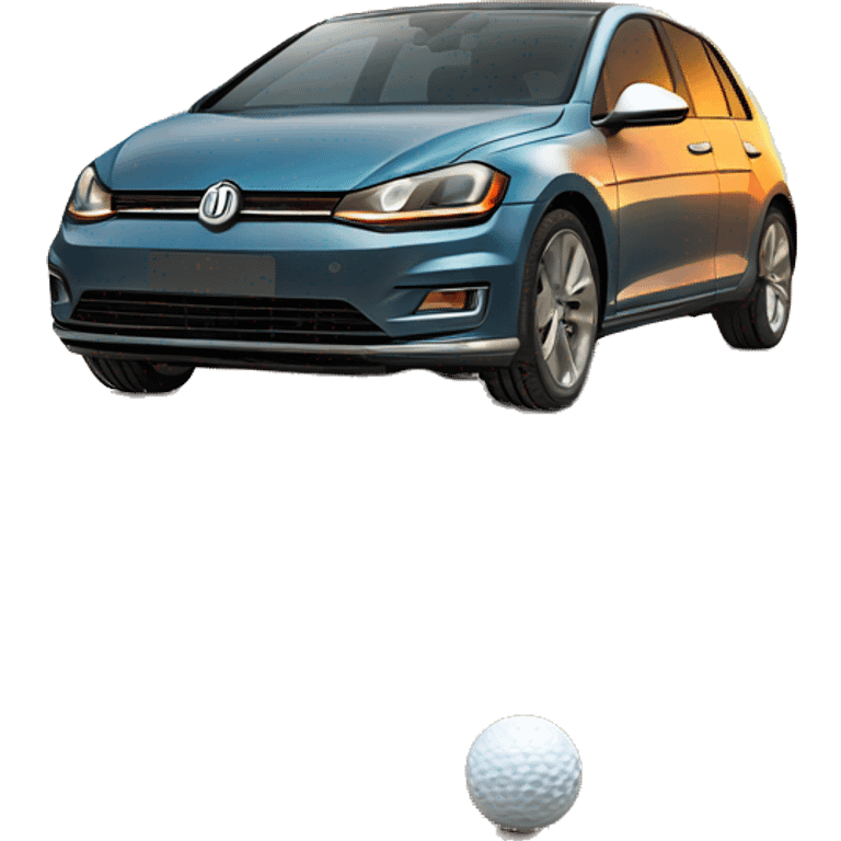 golf 8 on the sandy beach at sunset emoji