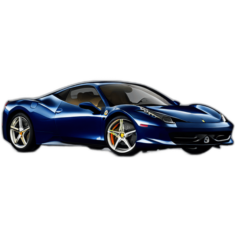 Dark Navy Blue 2011 Ferrari 458 Italia emoji