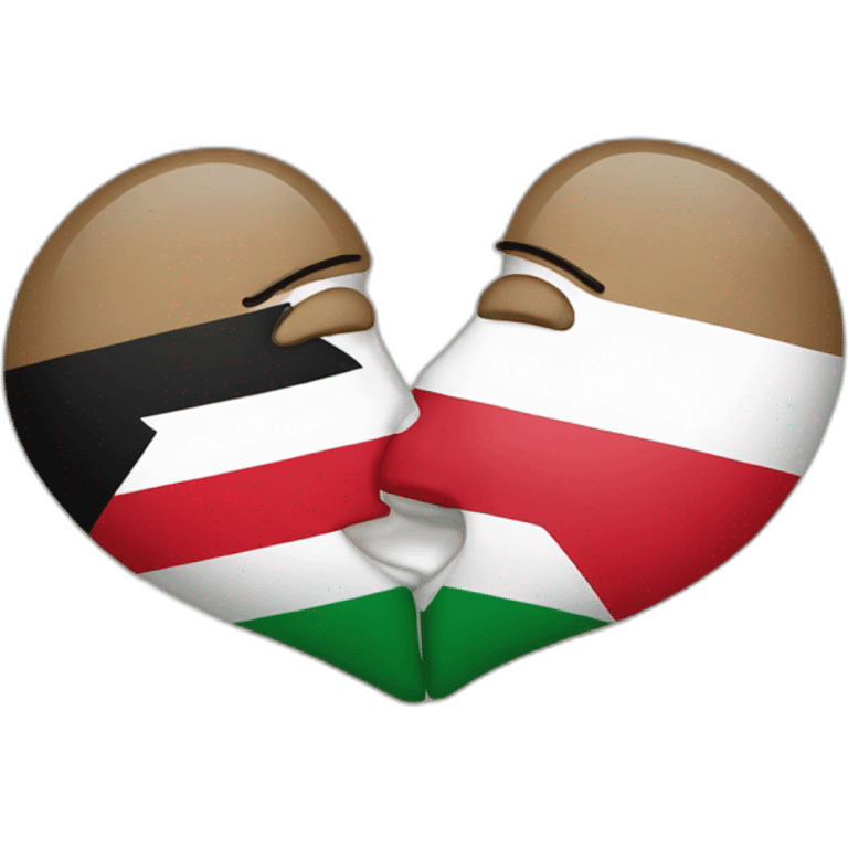 israel and palestine kissing emoji