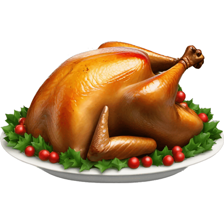 Christmas turkey dish emoji