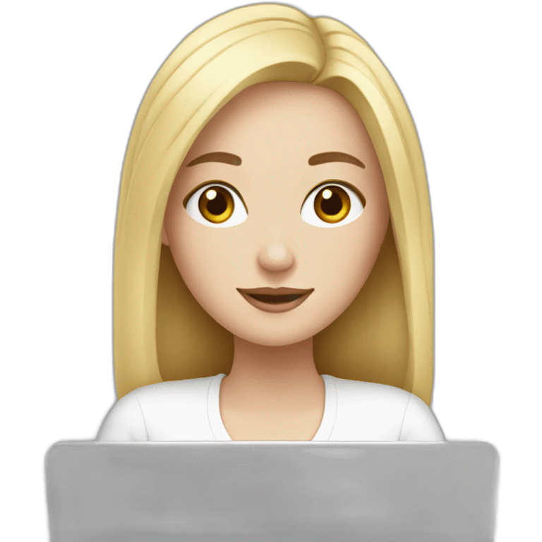 white girl with laptop emoji