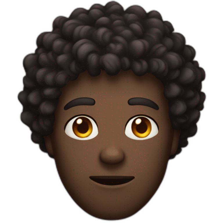 A dark-skinned curly-haired man with an evil expression on his face emoji