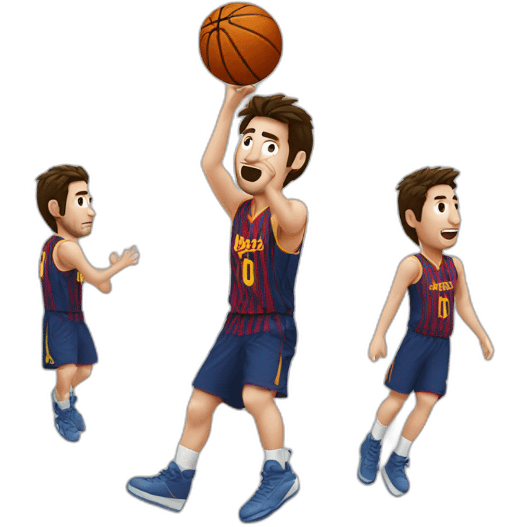 Messi play basketball emoji