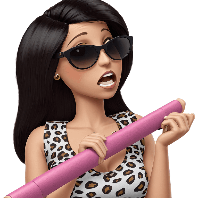 girl with leopard print shades emoji