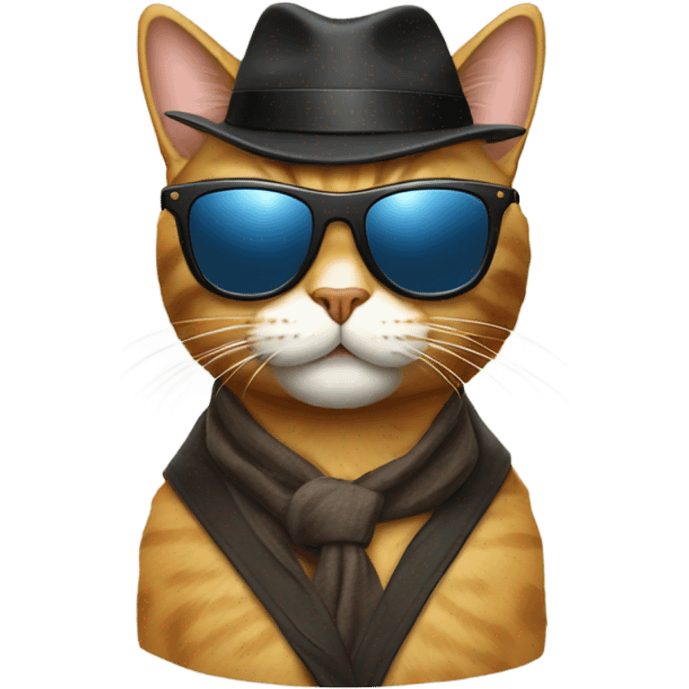 Cat with sunglasses emoji