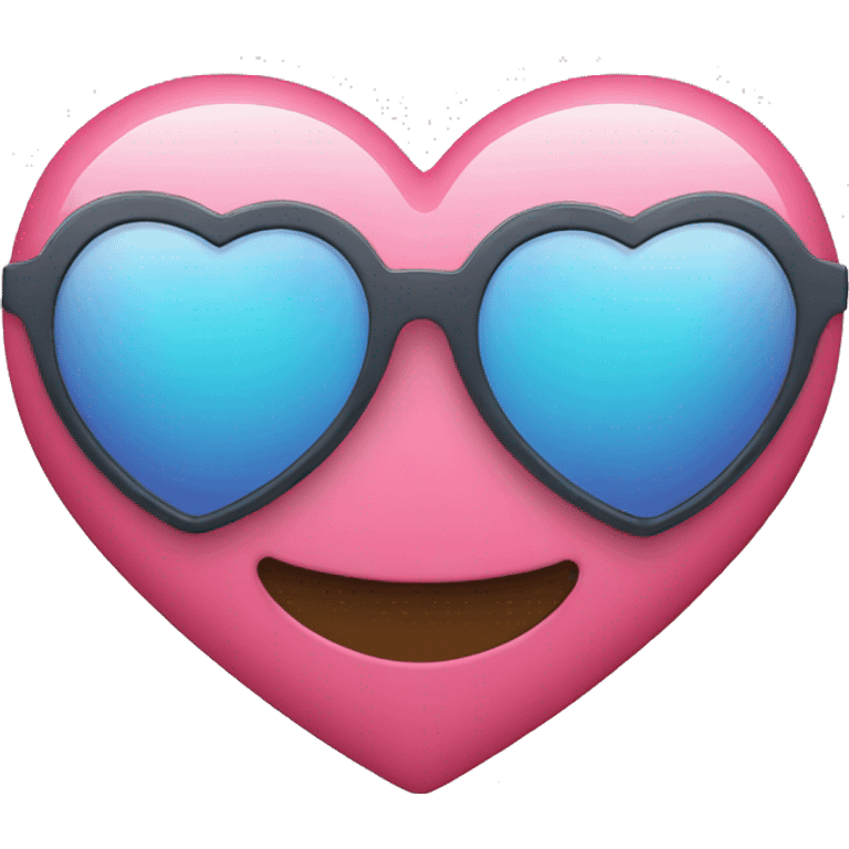 Heart shaped sunglasses  emoji